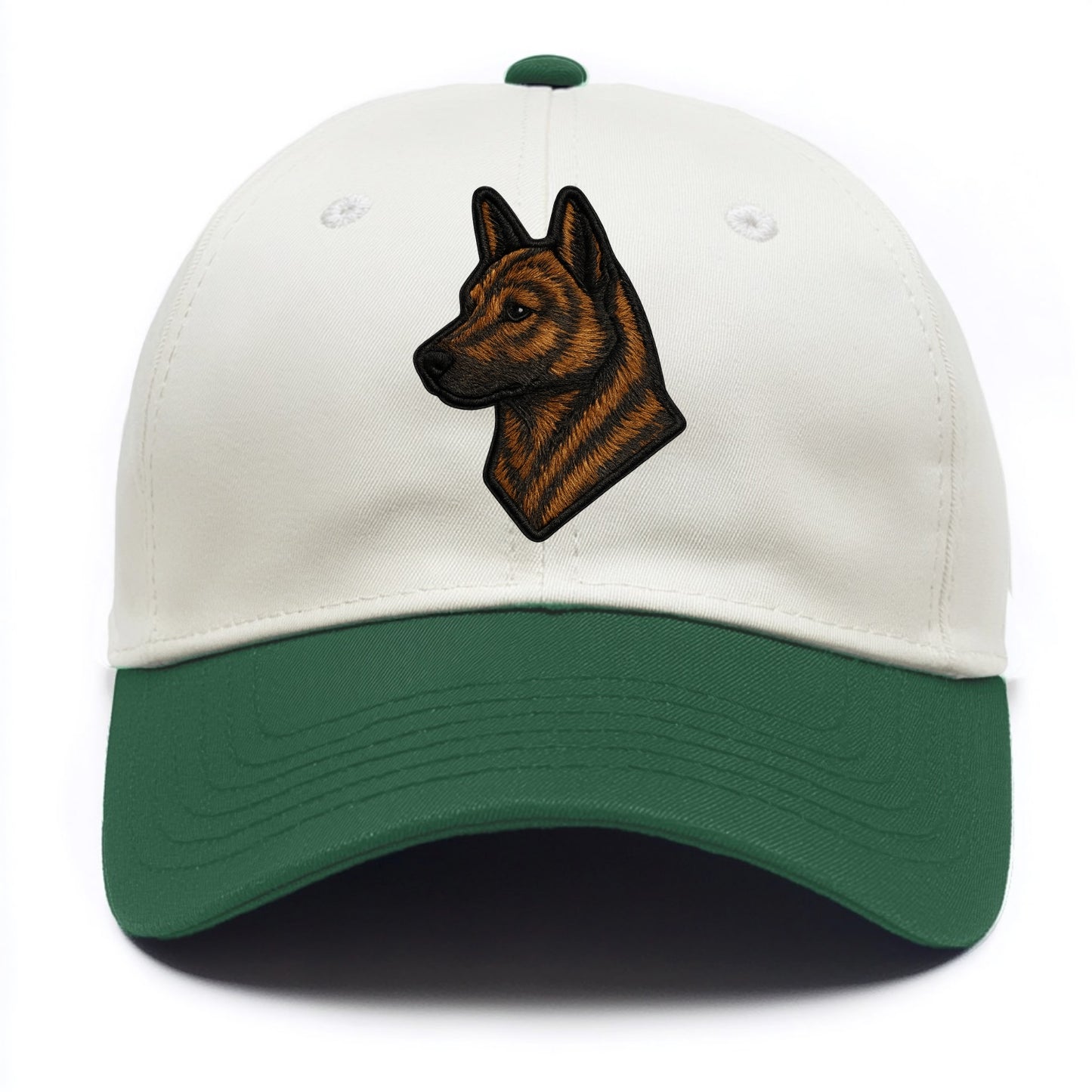 Kai Ken - Modern tiger dog logo with bol - Two Tone Cap - Green