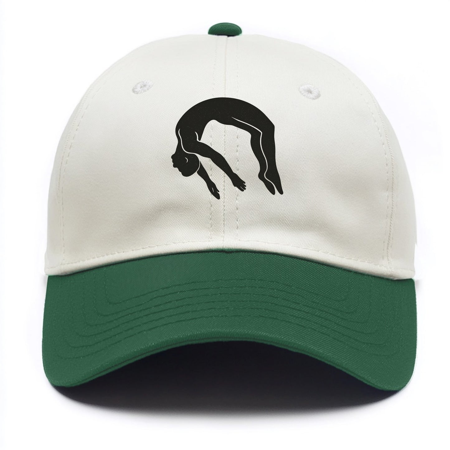 Gymnast doing a backflip - Two Tone Cap - Green