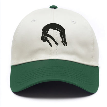 Gymnast doing a backflip - Two Tone Cap - Green