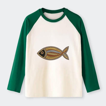 Ichthys - Raglan Long Sleeve T-Shirt - Green