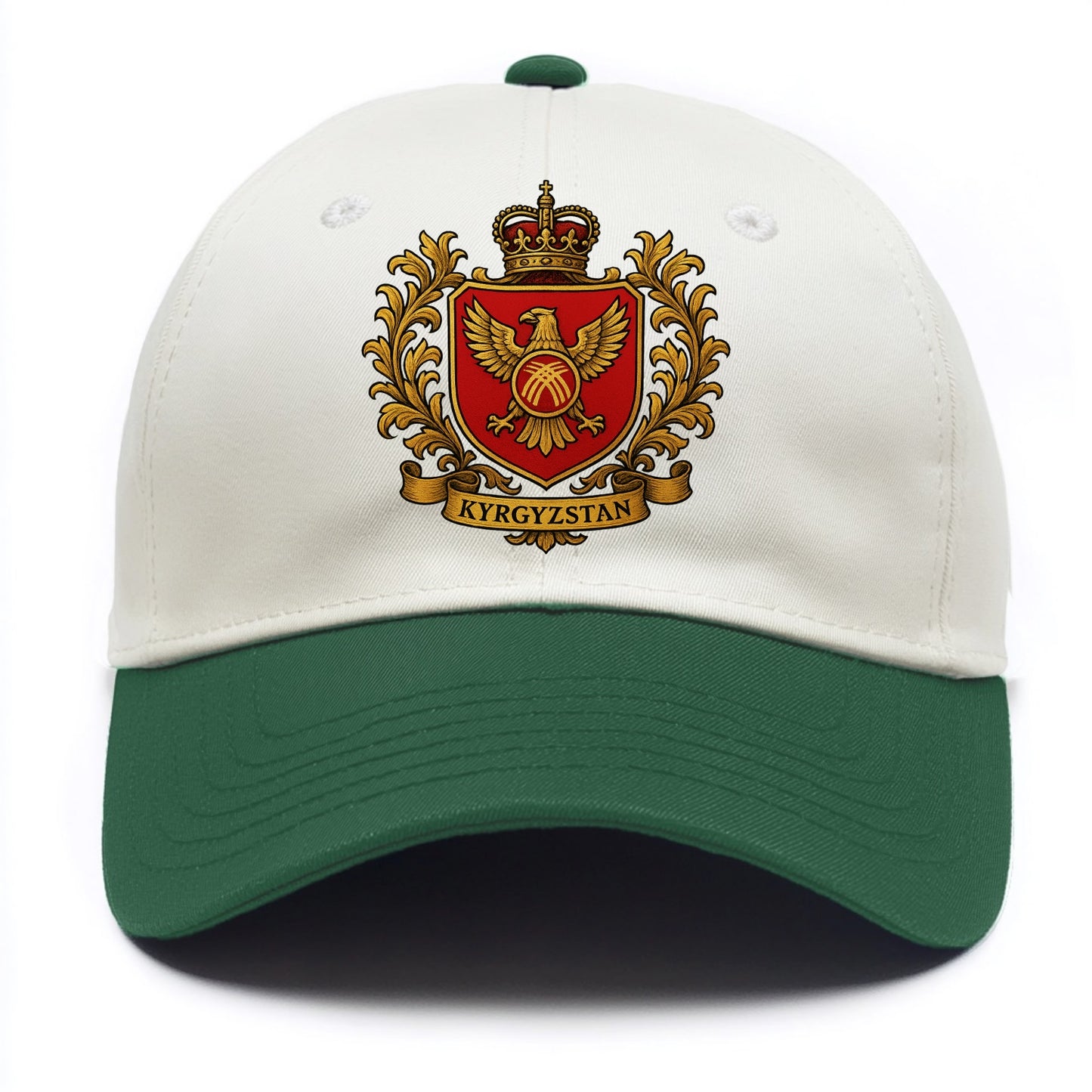 Kyrgyzstan Heritage Badge  - Two Tone Cap - Green
