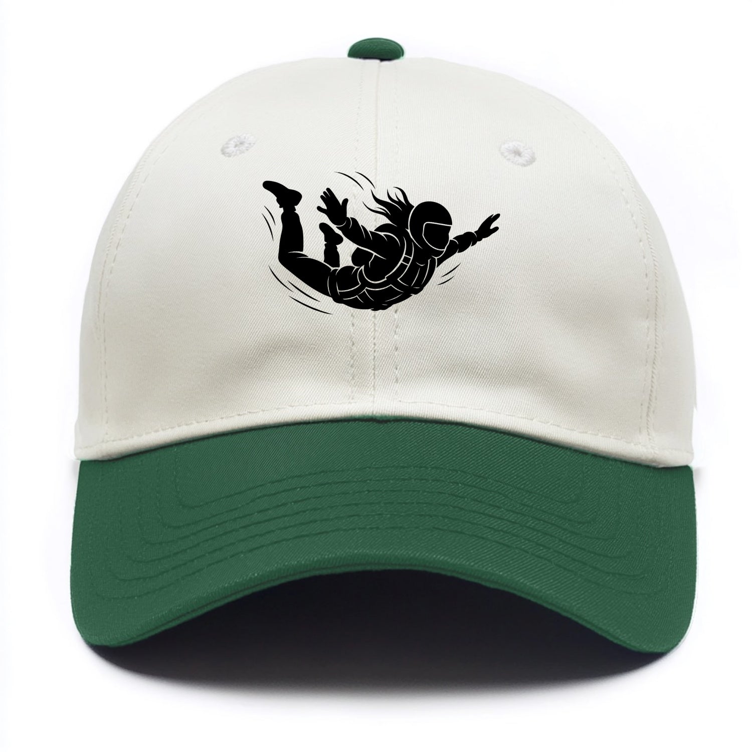 Skydiver free-fall position - Two Tone Cap - Green