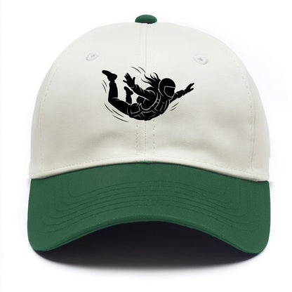 Skydiver free-fall position - Two Tone Cap - Green