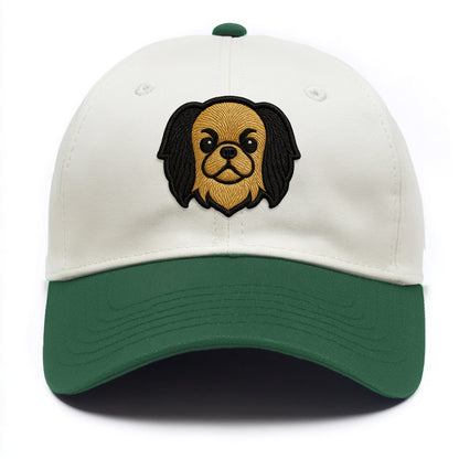 Japanese Chin - Modern flat-face logo wi - Two Tone Cap - Green