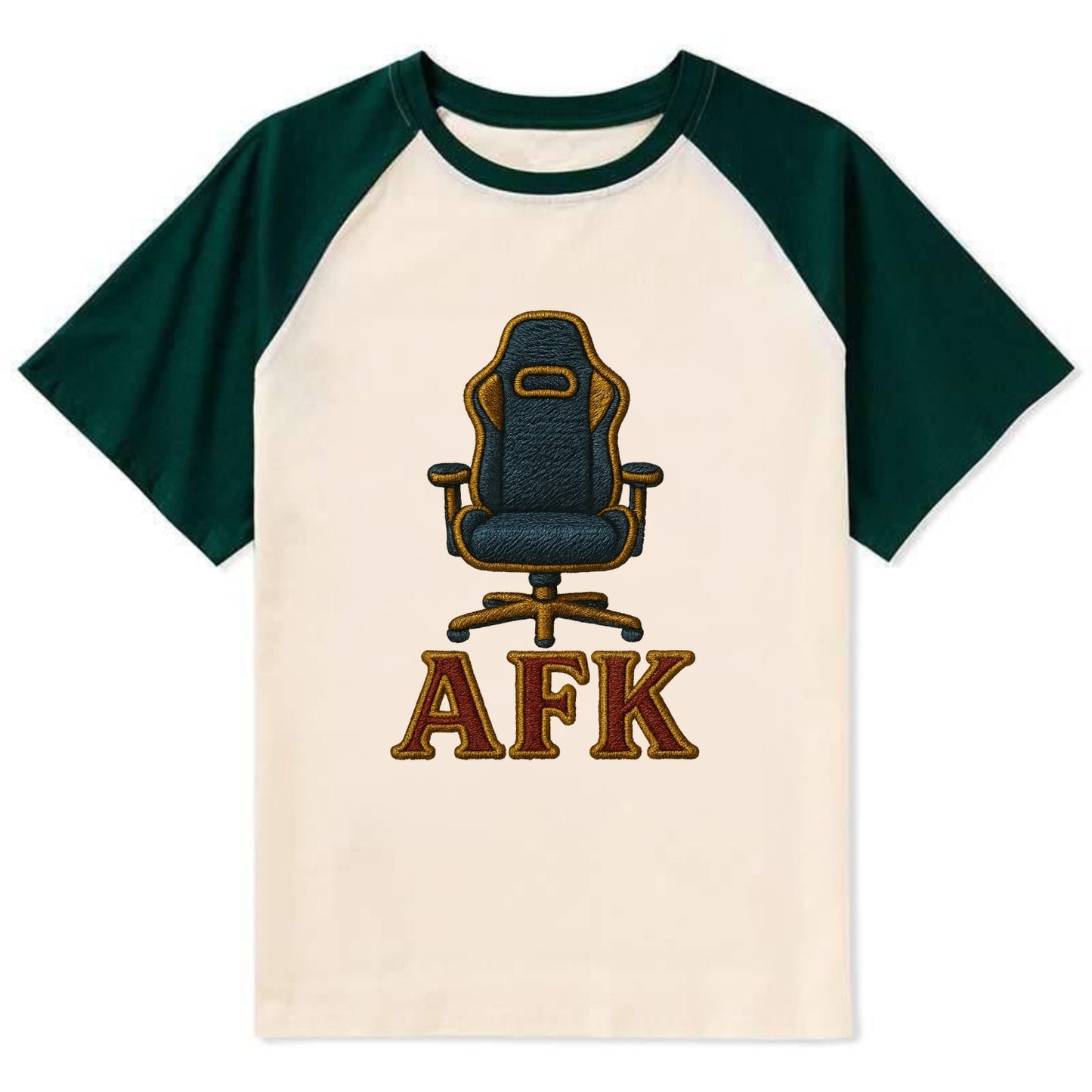 AFK   - Contrast Raglan T-shirt - Green