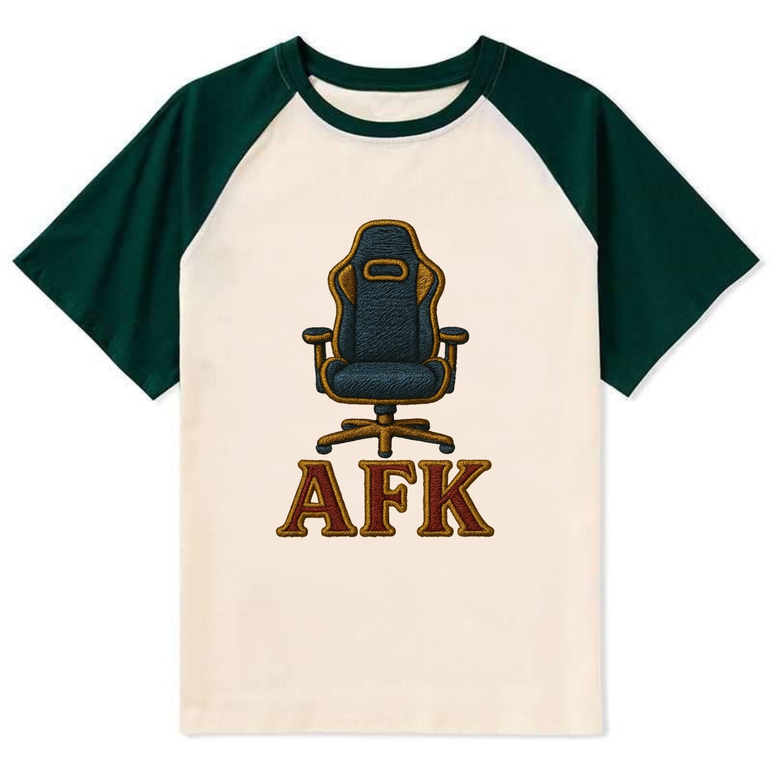 AFK   - Contrast Raglan T-shirt - Green