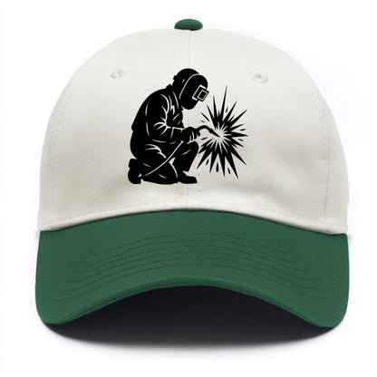 Welder sparks flying dramatically - Two Tone Cap - Green