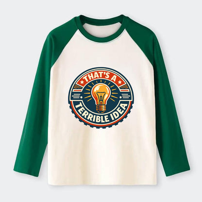 Bold Idea Rebellion - Raglan Long Sleeve T-Shirt - Green