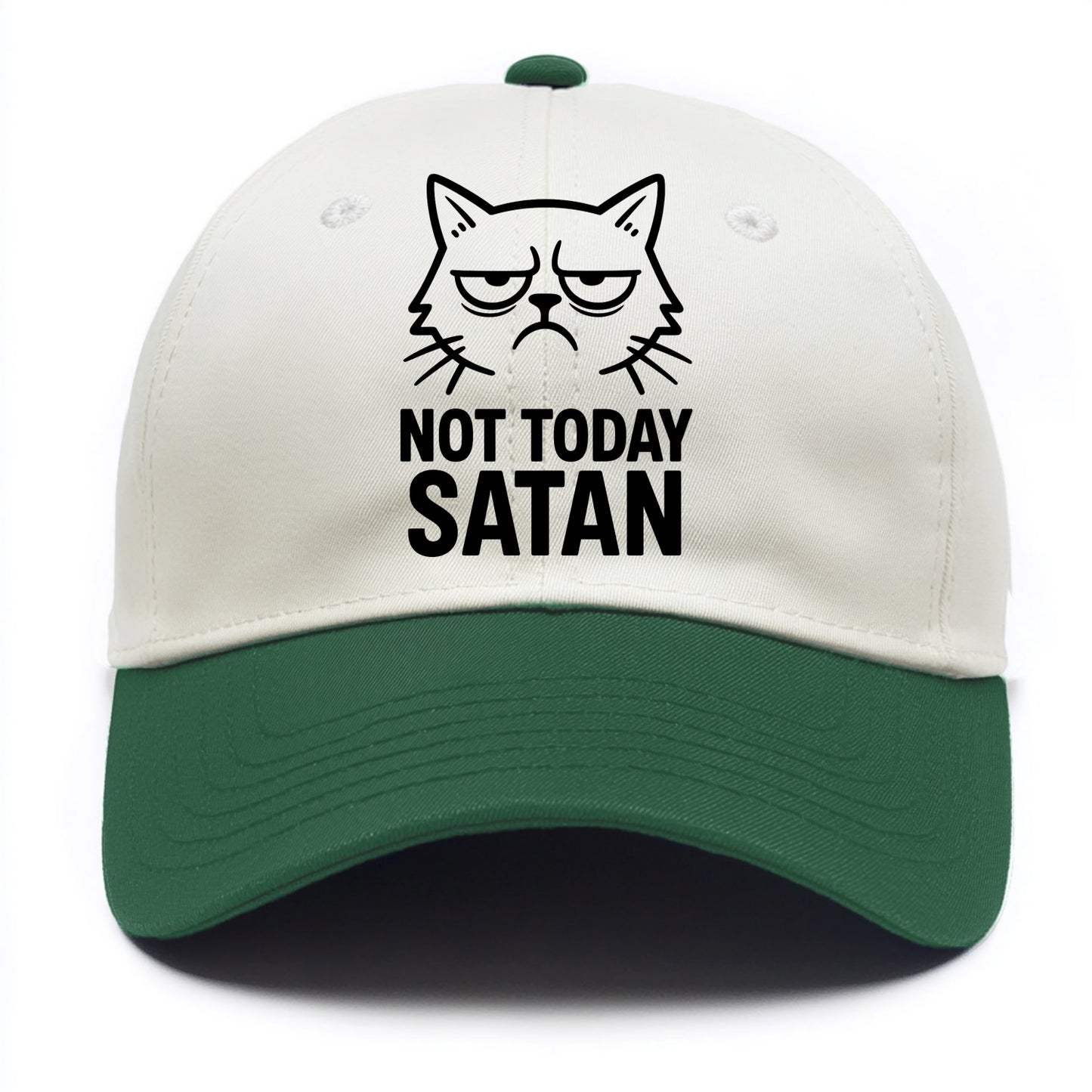 Monday Mood Cat - Two Tone Cap - Green