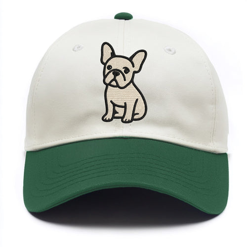 French Bulldog - Head tilt one ear up - Two Tone Cap