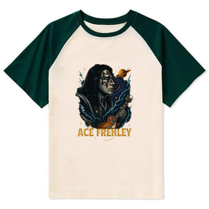 Icon Portrait - Contrast Raglan T-shirt - Green