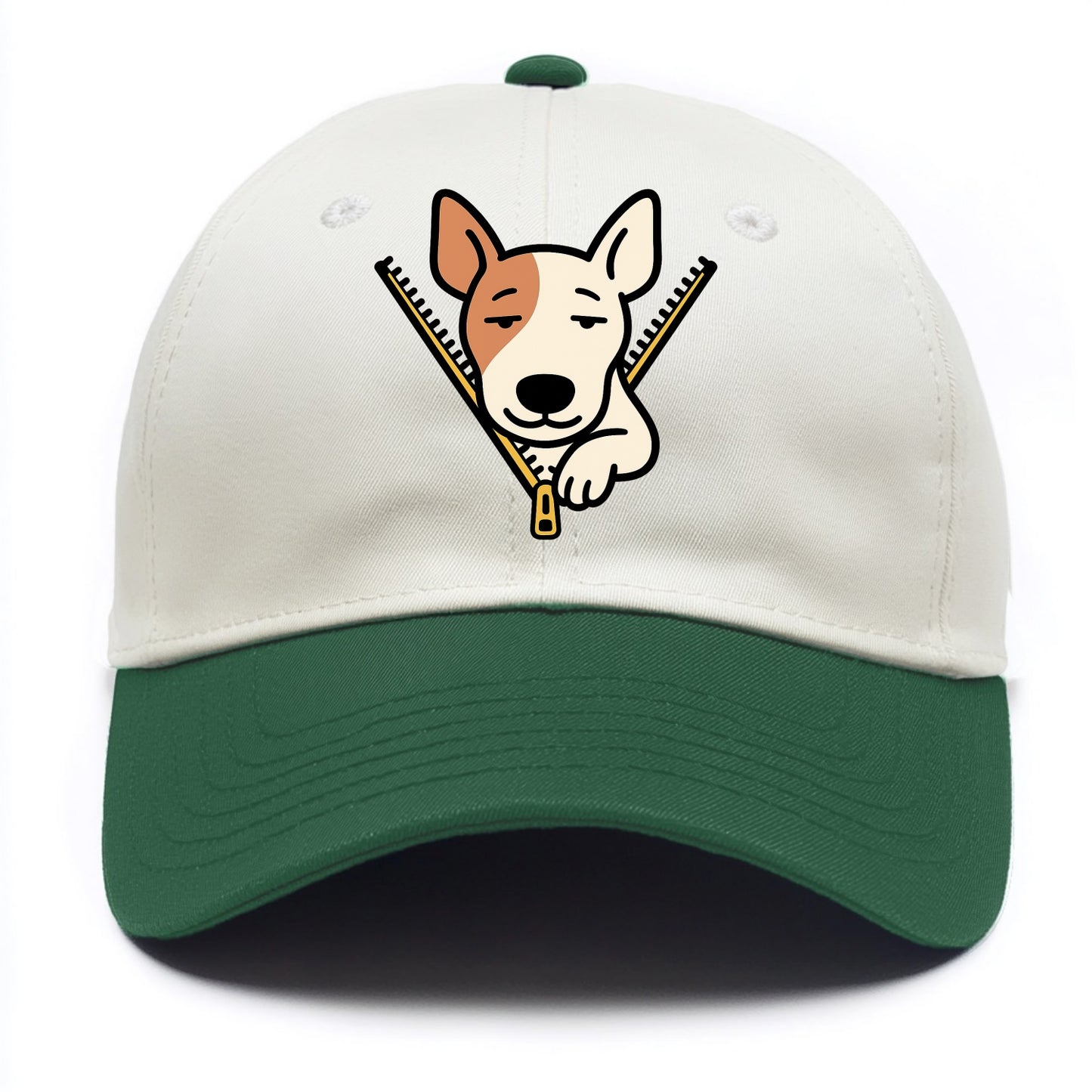 Bull Terrier - Two Tone Cap - Green