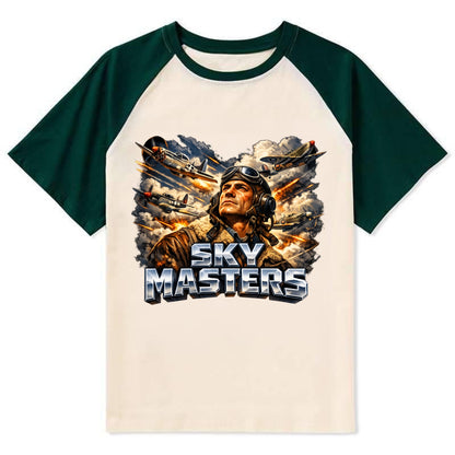 Sky Masters - Contrast Raglan T-shirt - Green