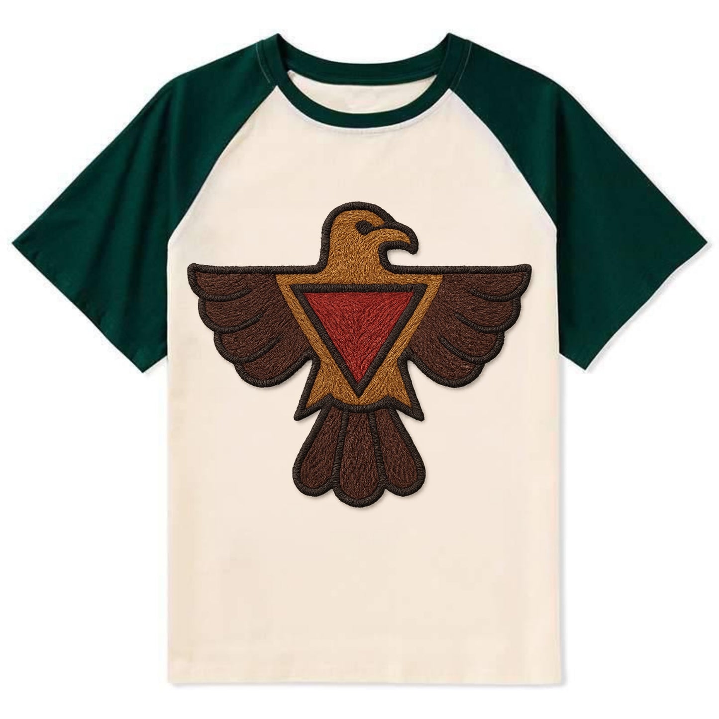 Thunderbird  - Contrast Raglan T-shirt - Green