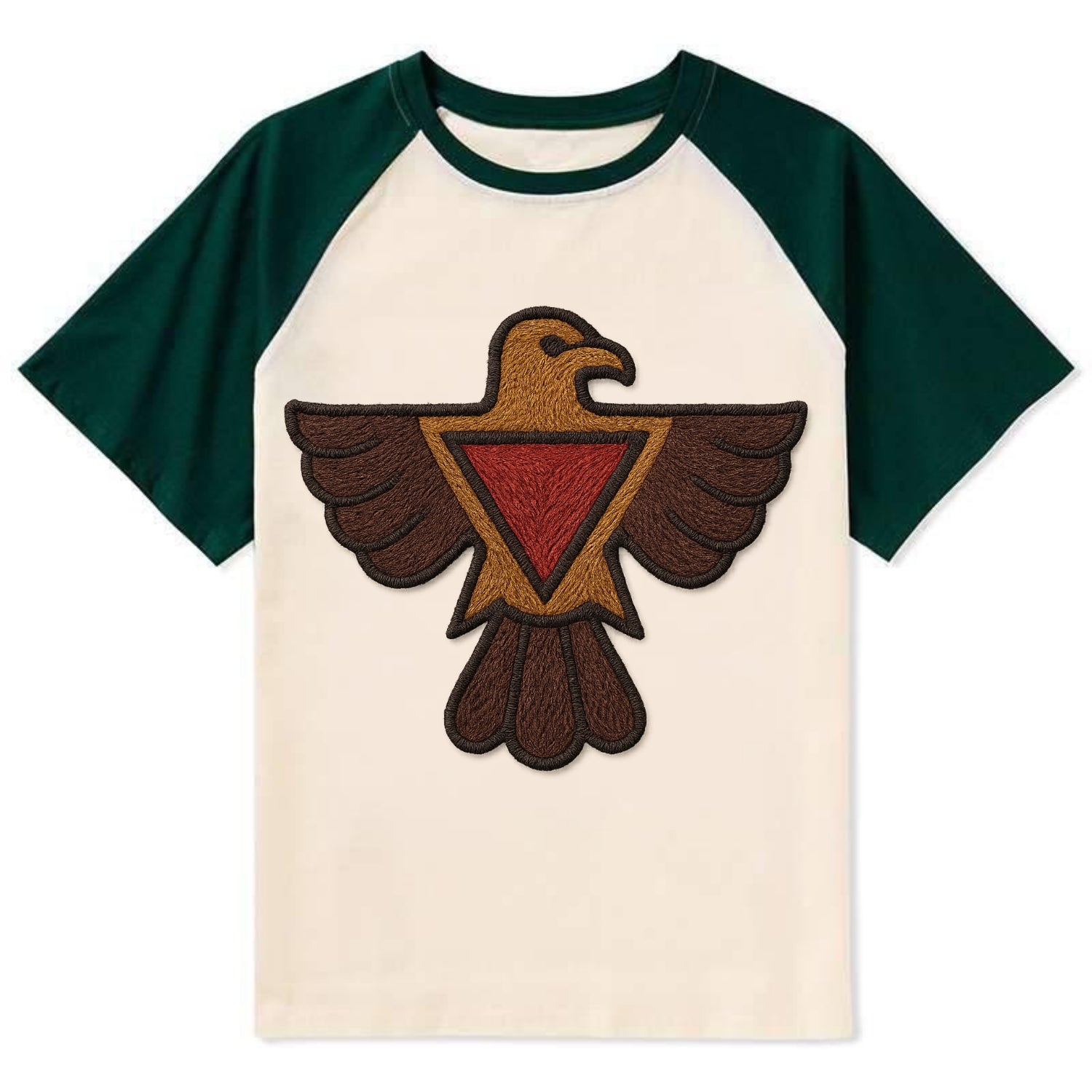 Thunderbird  - Contrast Raglan T-shirt - Green
