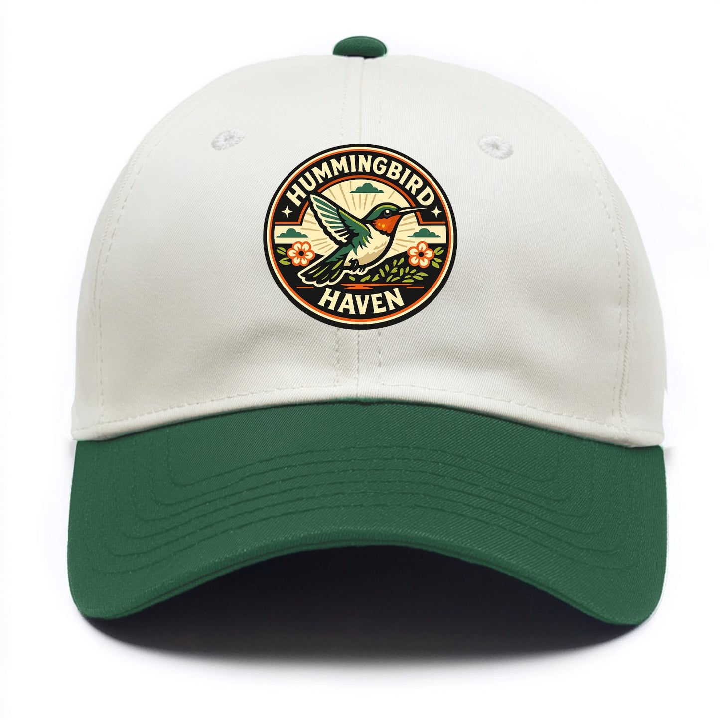 Hummingbird Sanctuary Emblem - Two Tone Cap - Green