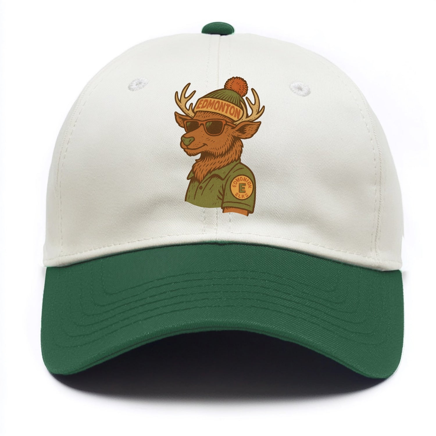 Edmonton Elk wearing Edmonton beanie wit - Two Tone Cap - Green