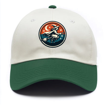 Mystic Night Witch Emblem - Two Tone Cap - Green