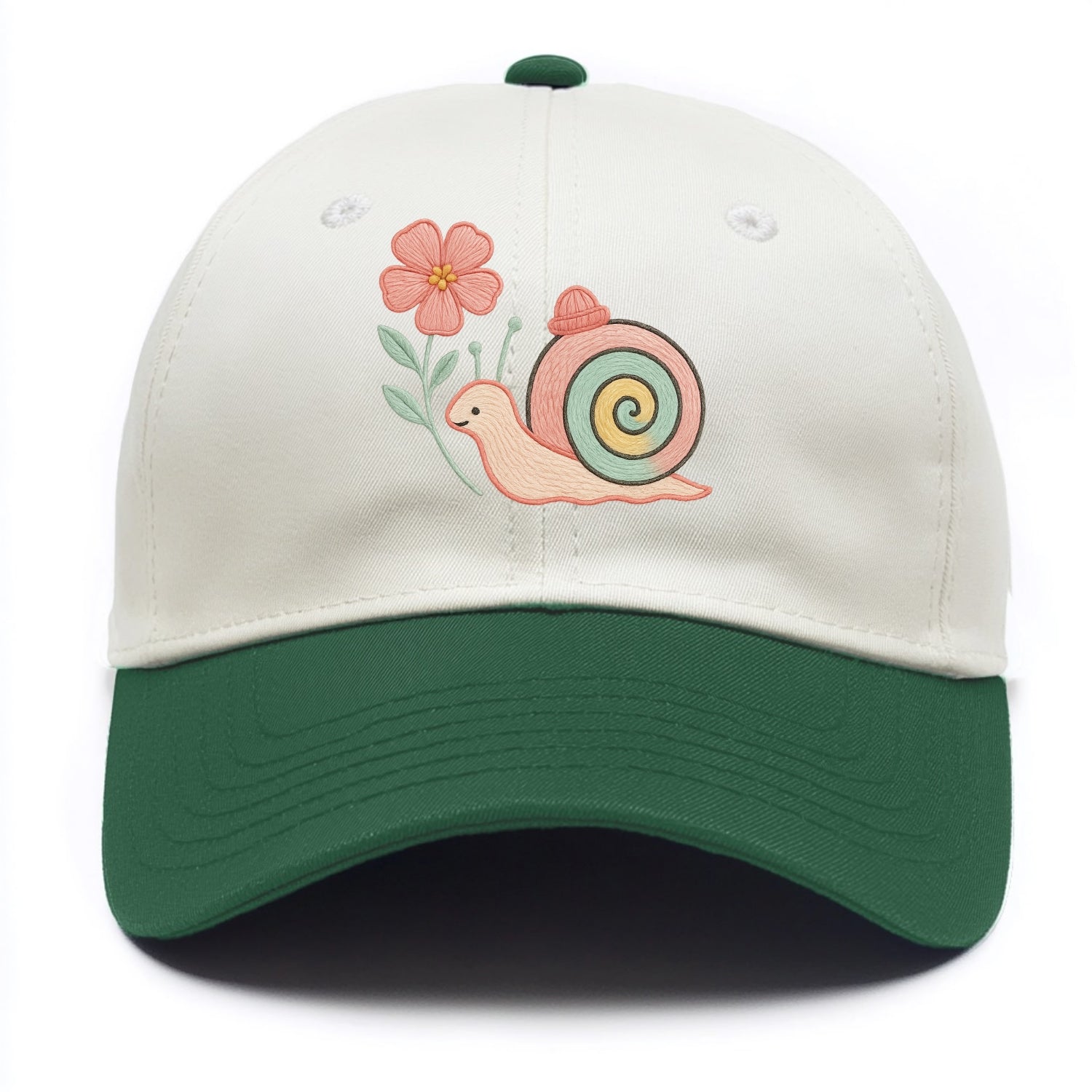 Coral Snail - Two Tone Cap - Green
