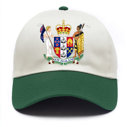 Coat Of Arms Of New Zealand - Two Tone Cap - Green