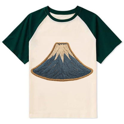 Sacred Mountain  - Contrast Raglan T-shirt - Green