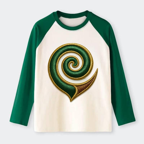 Maori Koru  - Raglan Long Sleeve T-Shirt