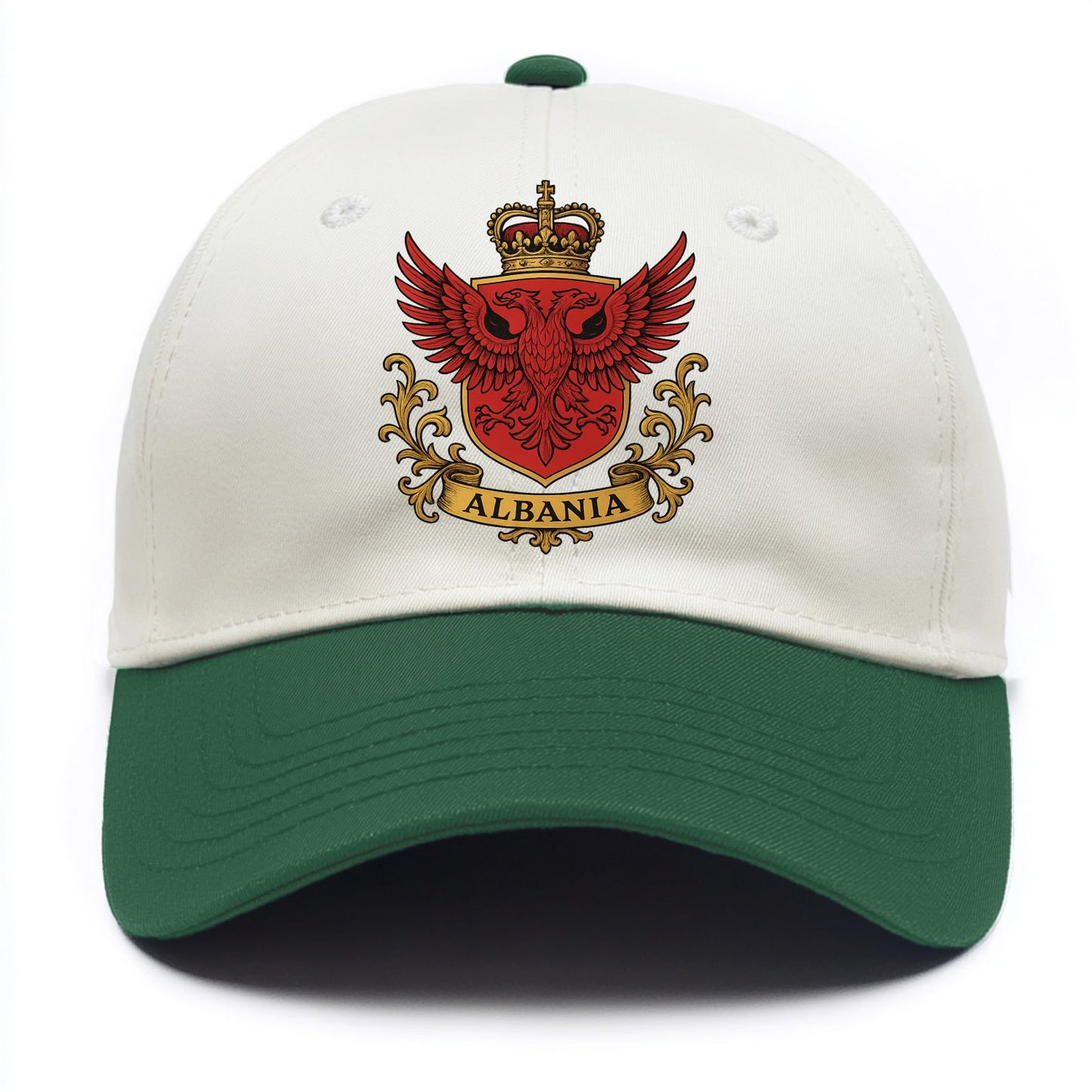 Albania Heritage Badge  - Two Tone Cap - Green