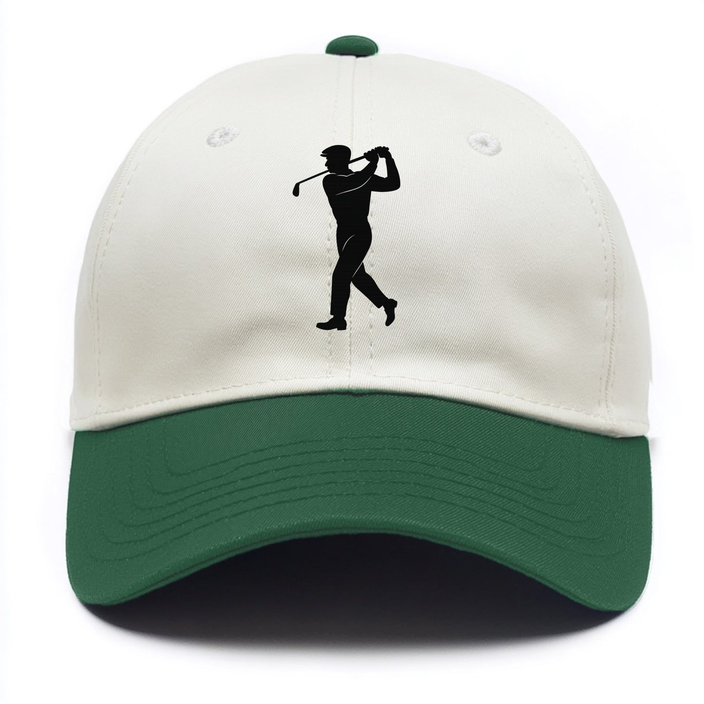 Golfer perfect swing follow-through - Two Tone Cap - Green