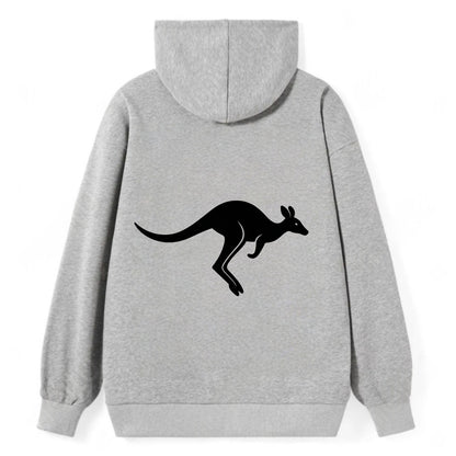 Kangaroo leaping across outback - Classic Pullover Hoodie - Grey