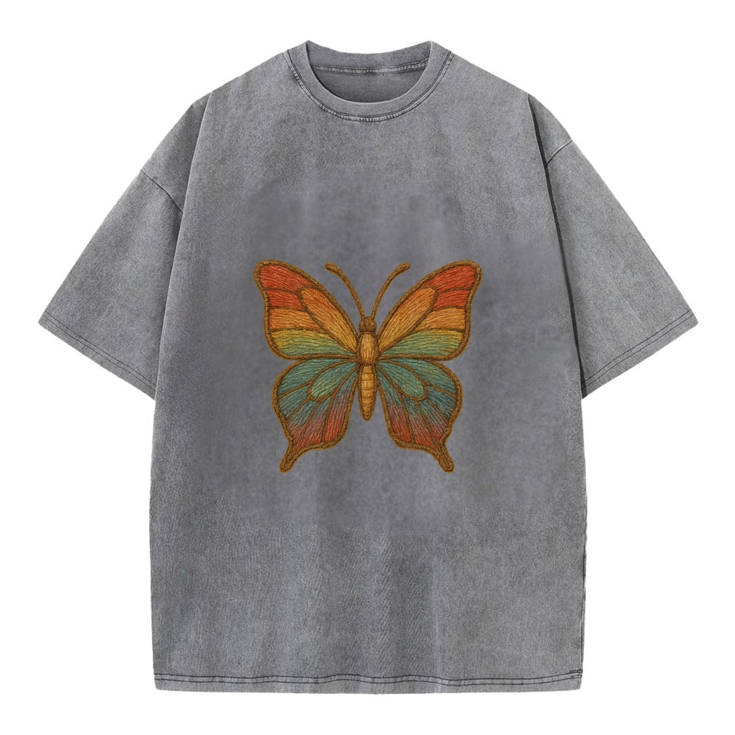 Butterfly Transformation  - Vintage T-shirt - Grey