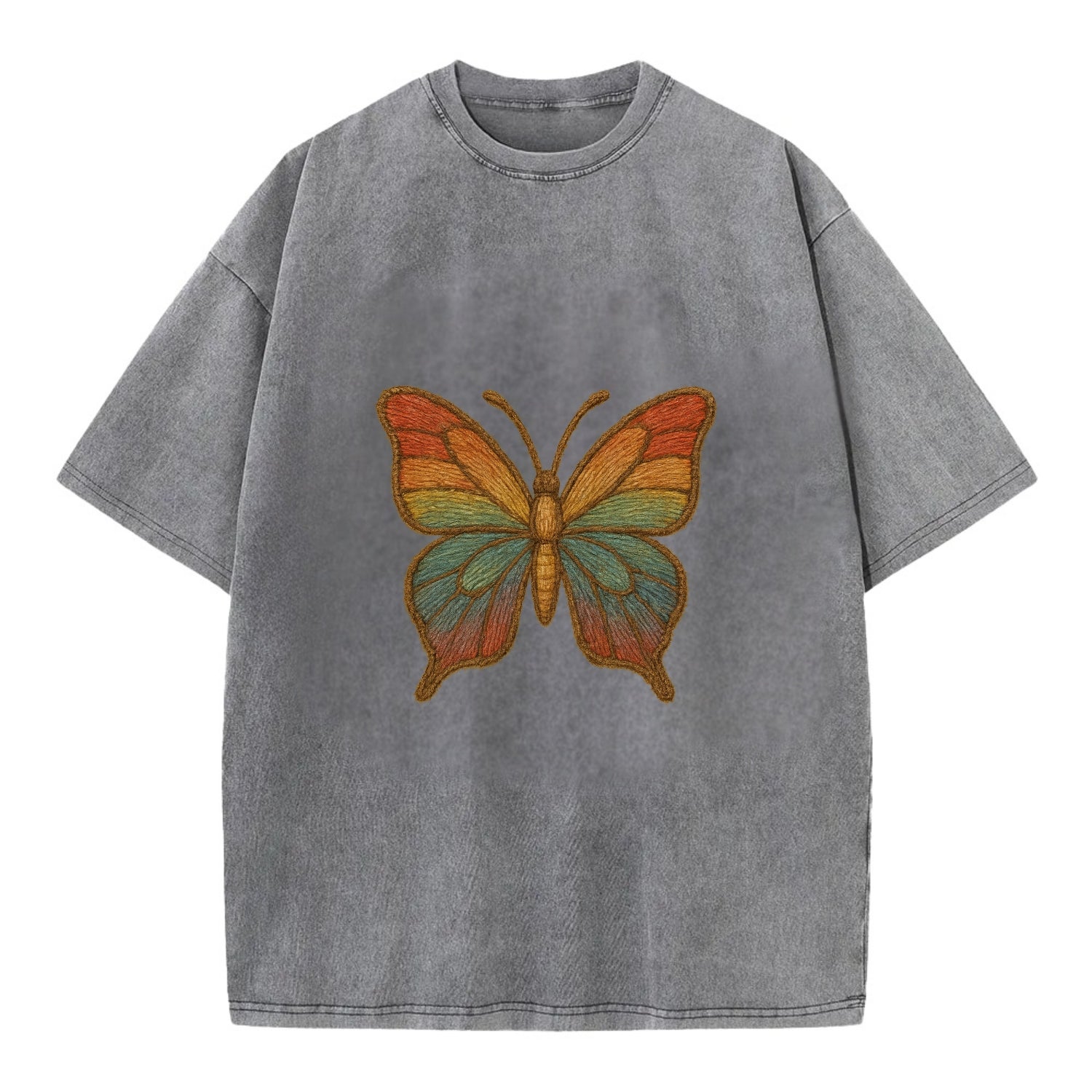 Butterfly Transformation  - Vintage T-shirt - Grey