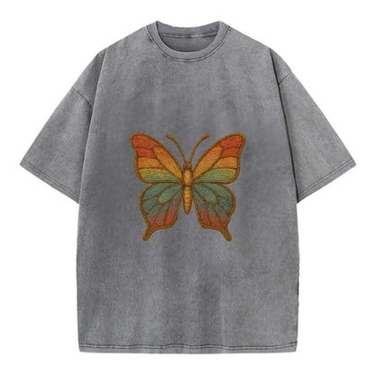 Butterfly Transformation  - Vintage T-shirt - Grey