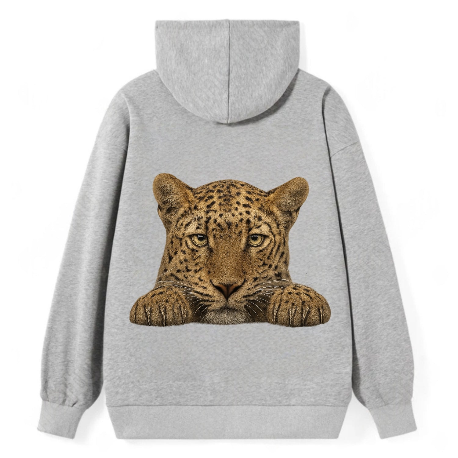 Leopard  - Classic Pullover Hoodie - Grey