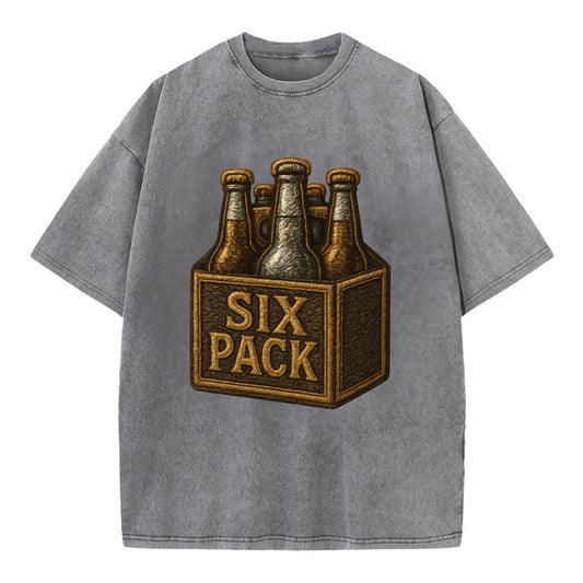 Six Pack  - Vintage T-shirt - Grey