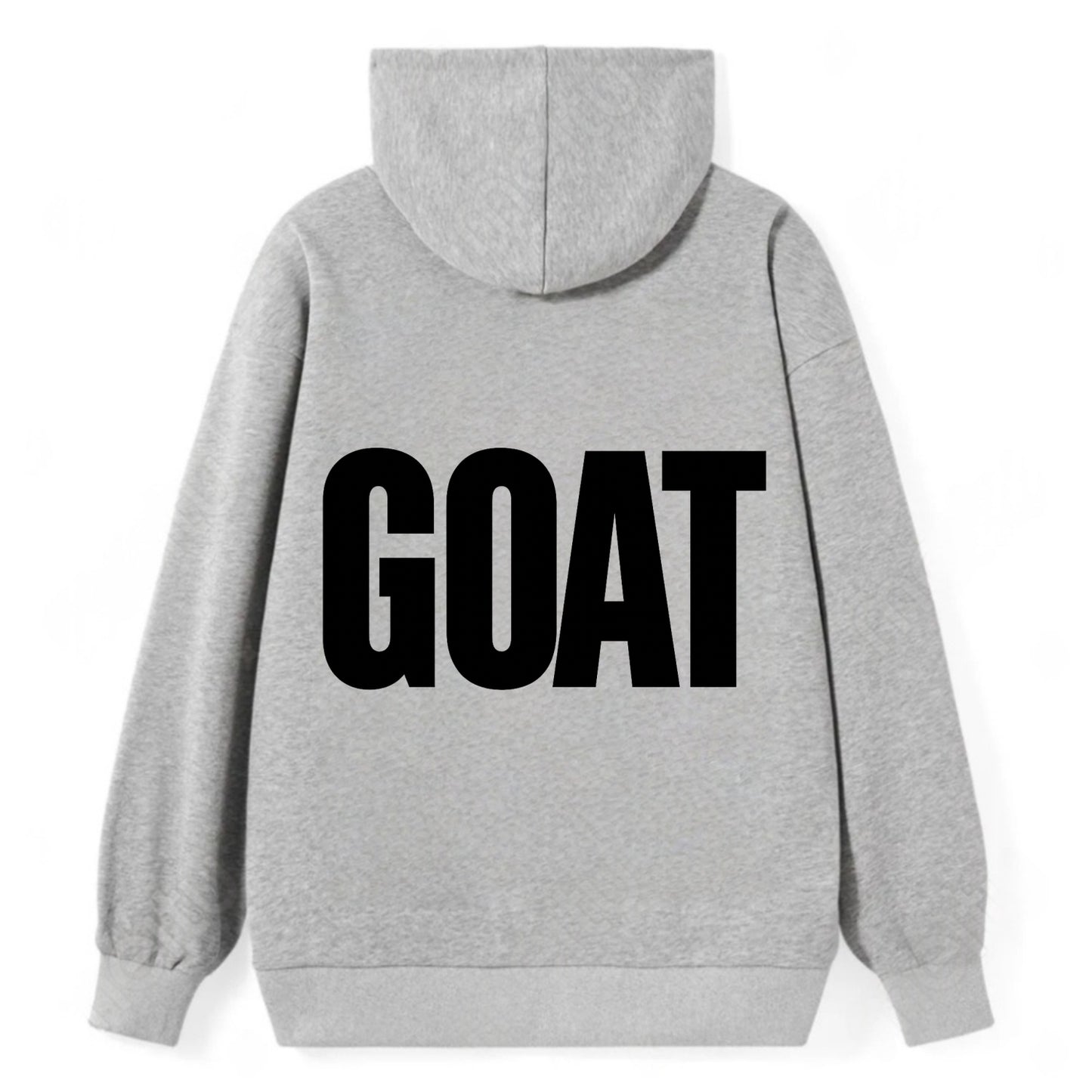 Bold typography design - "GOAT" - greatest of all time - Classic Pullover Hoodie - Grey