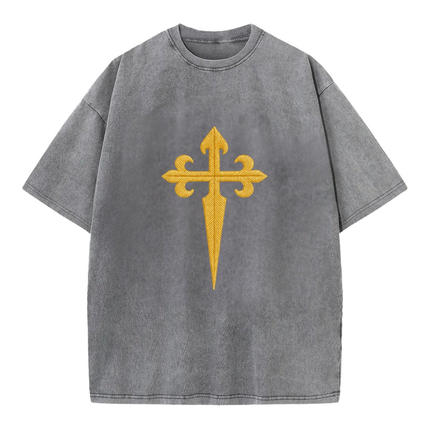 Order Of Santiago Cross - Vintage T-shirt - Grey