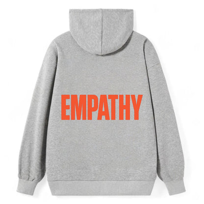 Bold typography design - "EMPATHY" - understanding others, emotional - Classic Pullover Hoodie - Grey