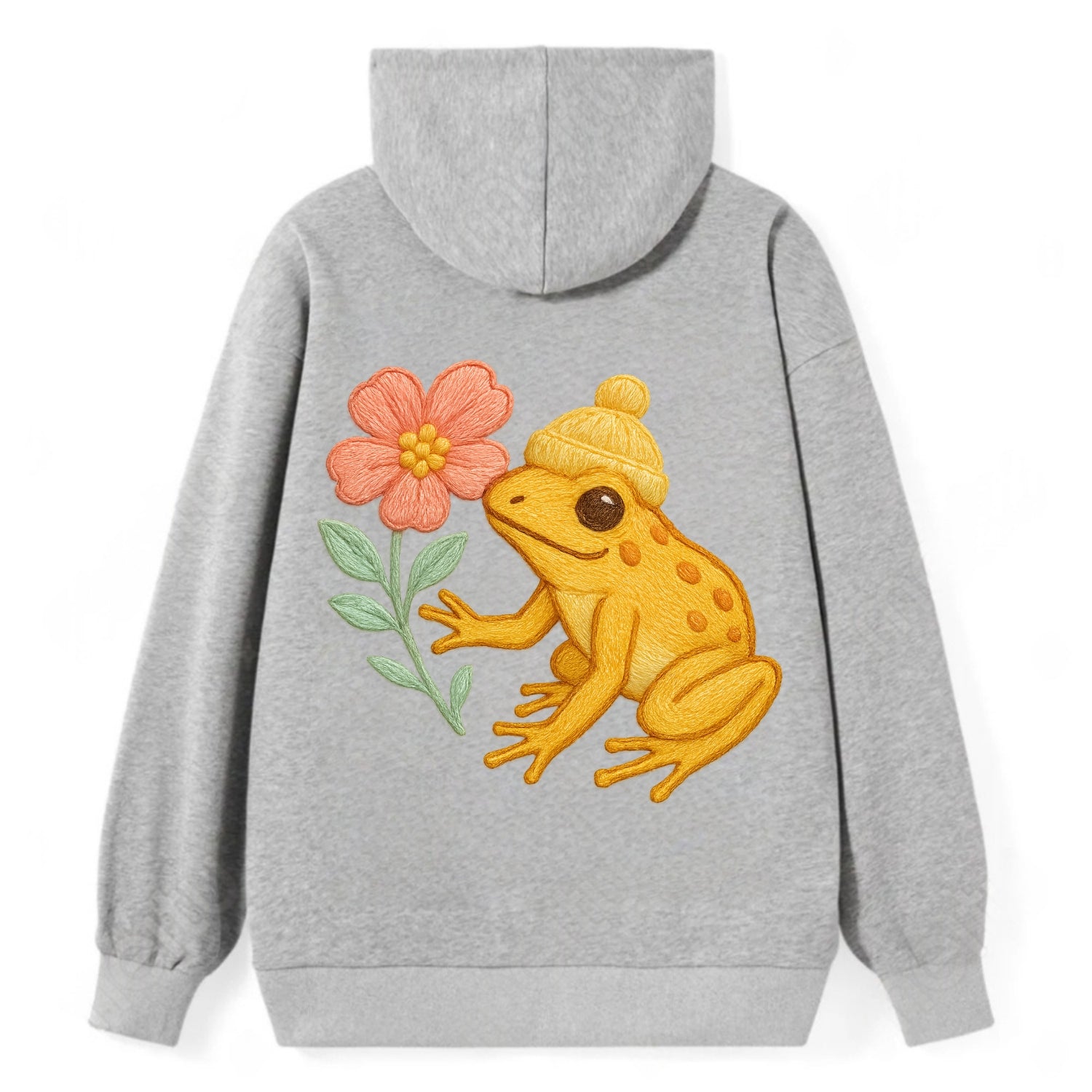 Yellow Dart Frog - Classic Pullover Hoodie - Grey