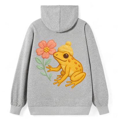 Yellow Dart Frog - Classic Pullover Hoodie - Grey