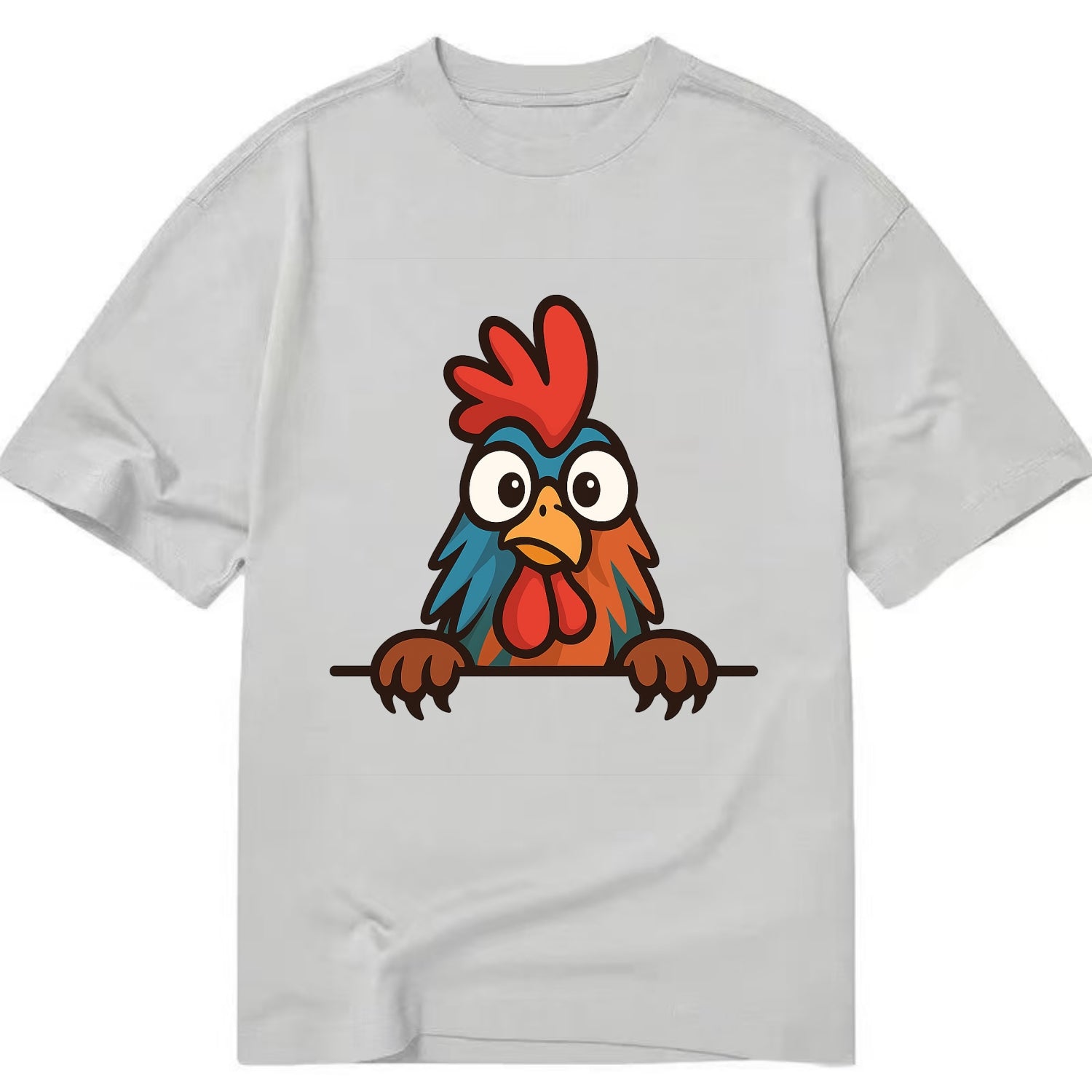 Rooster  - Classic T-shirt - Grey