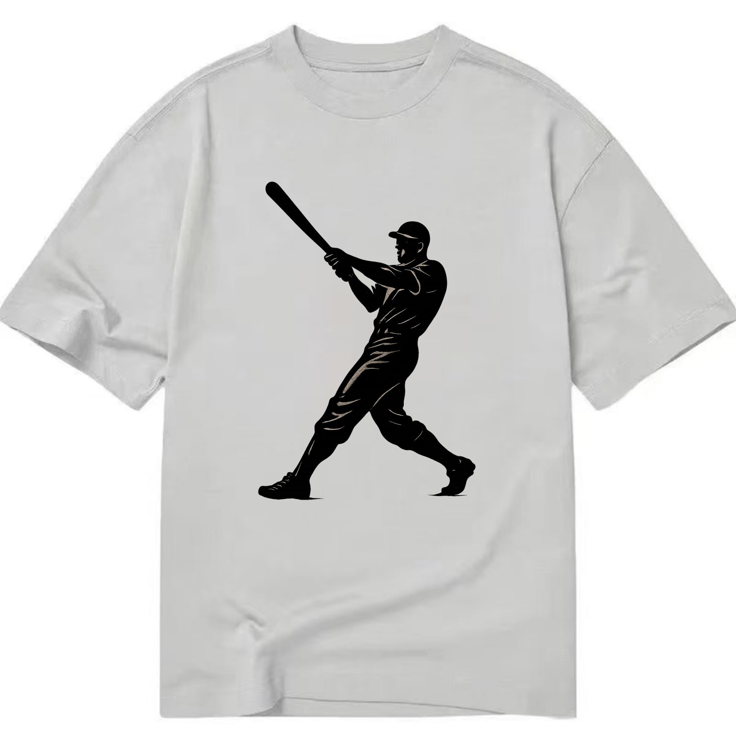 Baseball batter in full swing - Classic T-shirt - Grey