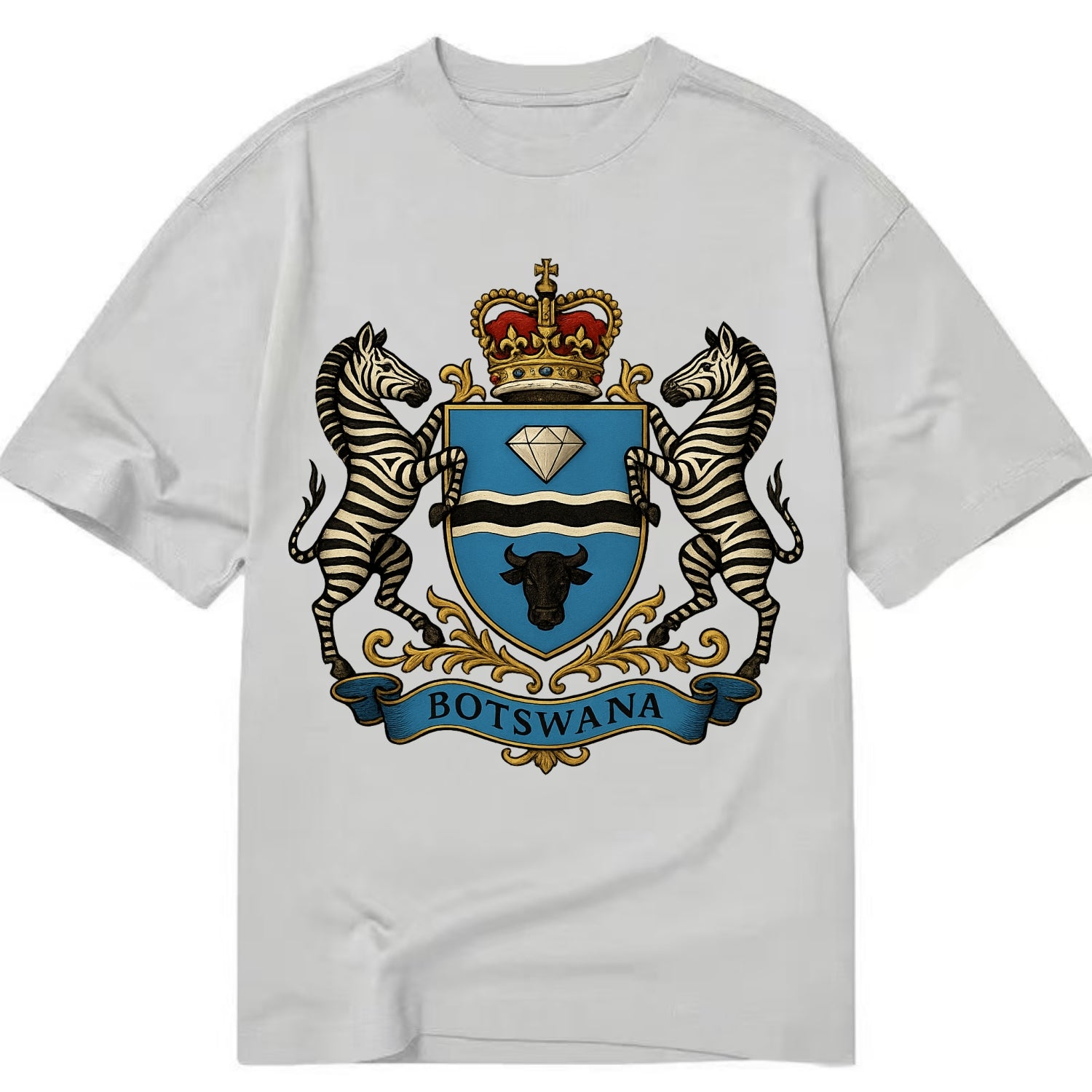 Botswana Heritage Badge  - Classic T-shirt - Grey