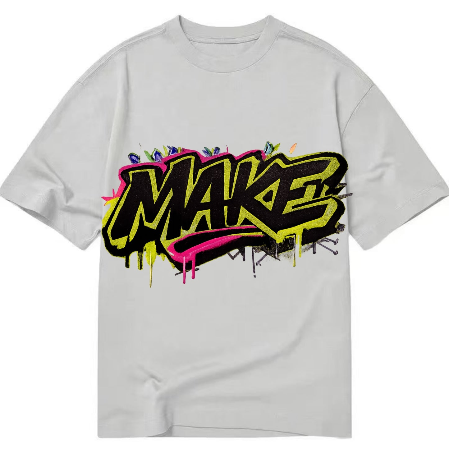 Bold typography design - "MAKE" - creating, producing, doing - Classic T-shirt - Grey