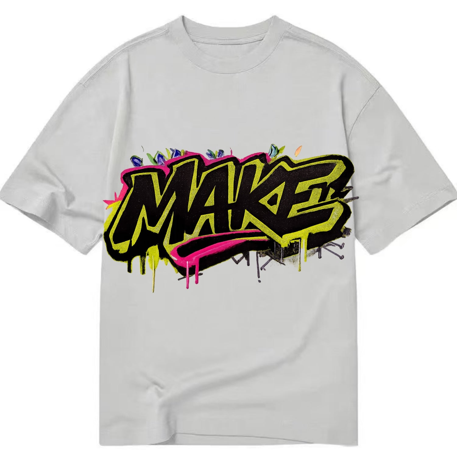 Bold typography design - "MAKE" - creating, producing, doing - Classic T-shirt - Grey