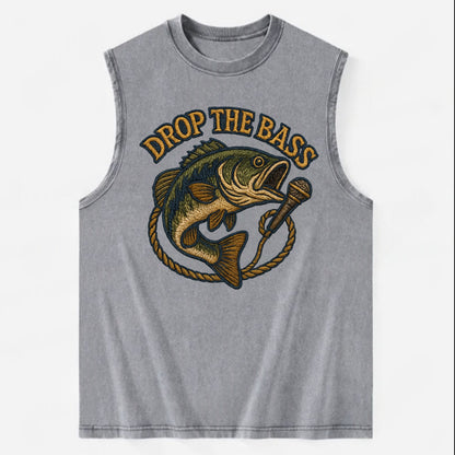 Drop The Bass  - Vintage Washed Tank - Grey