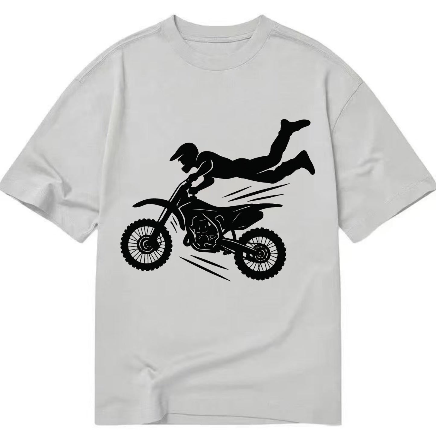 Motocross rider airborne trick - Classic T-shirt - Grey