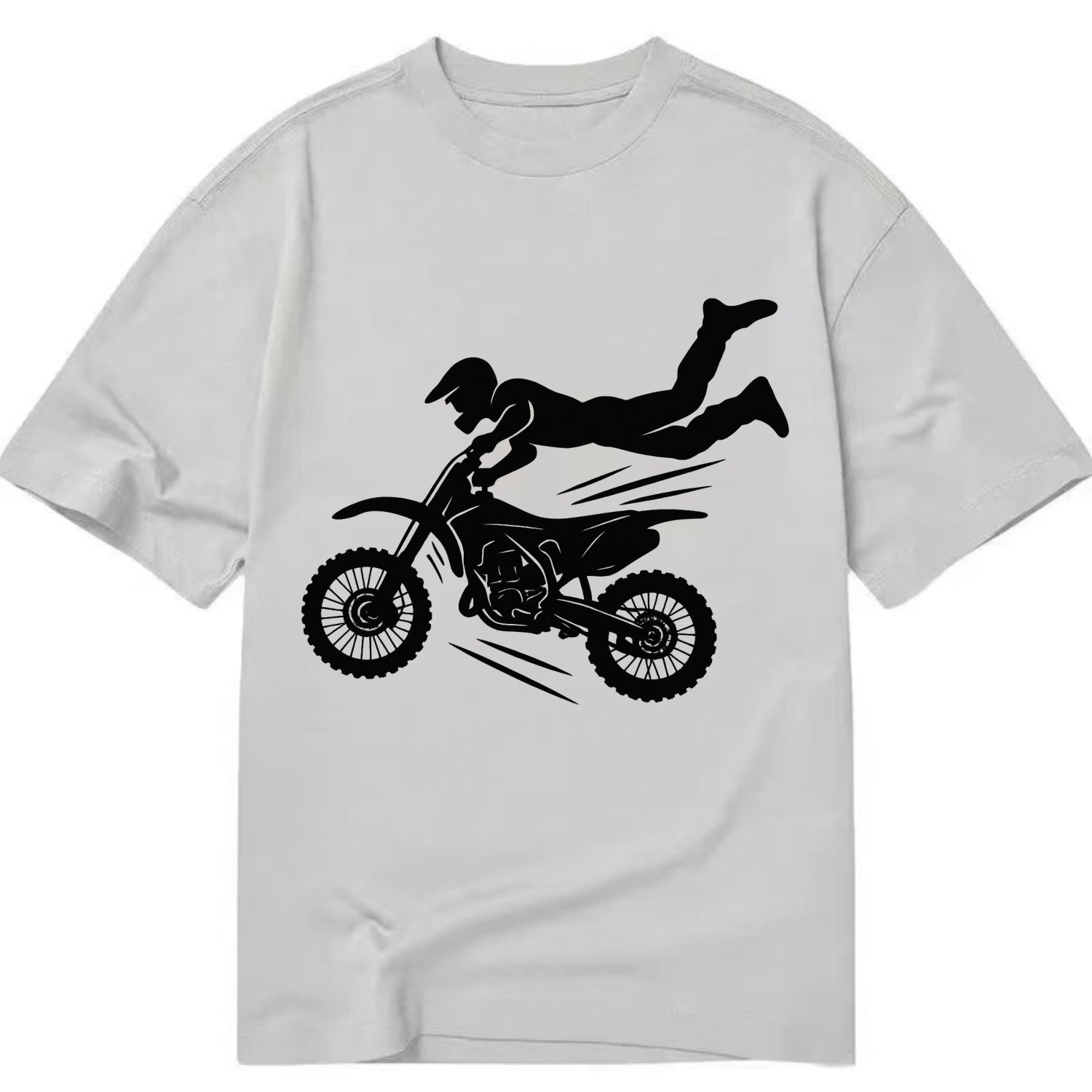 Motocross rider airborne trick - Classic T-shirt - Grey