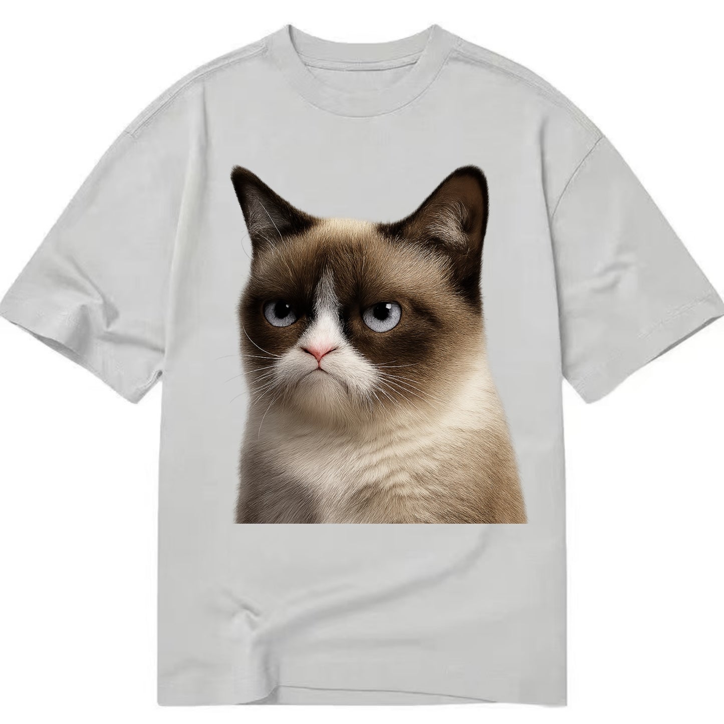 Grumpy Cat Expression  - Classic T-shirt - Grey