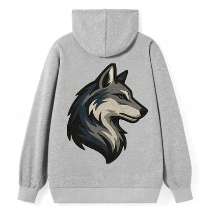 Lone Wolf Wanderer  - Classic Pullover Hoodie - Grey
