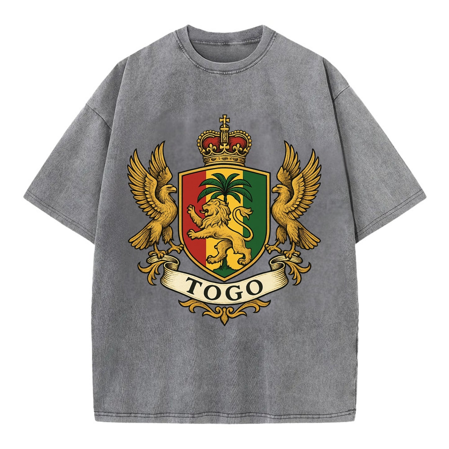 Togo Heritage Badge  - Vintage T-shirt - Grey